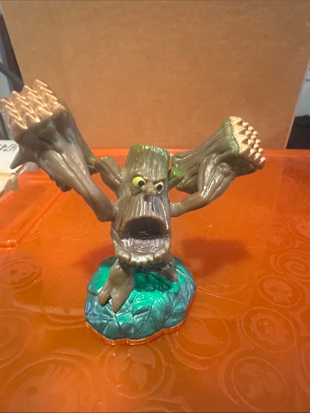 Whimsical Tree Character Figurine - Brown and Green